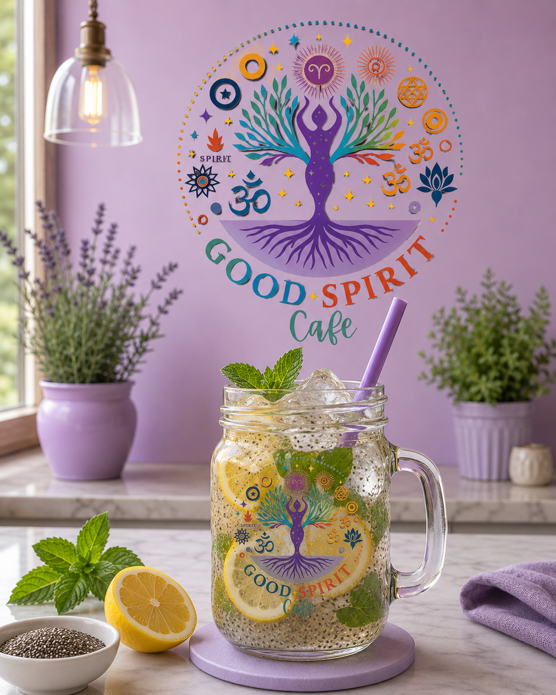 Chia water at Good Spirit Cafe