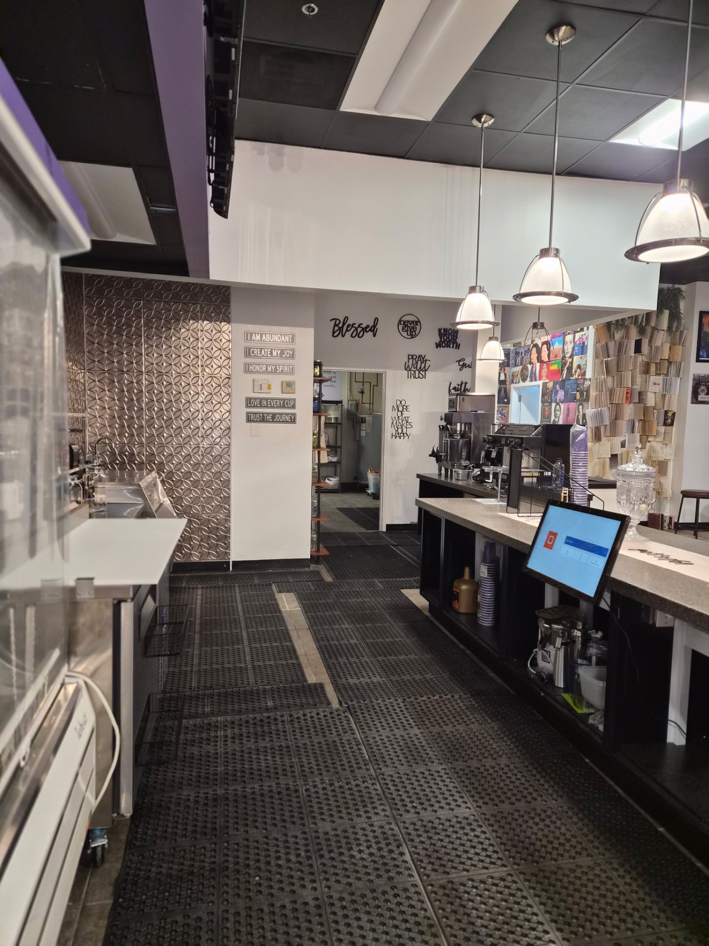Behind the counter at Good Spirit Café