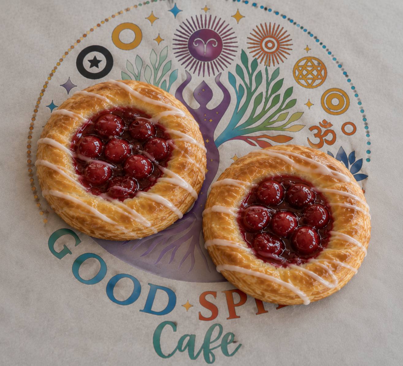 Cherry danish at Good Spirit Cafe